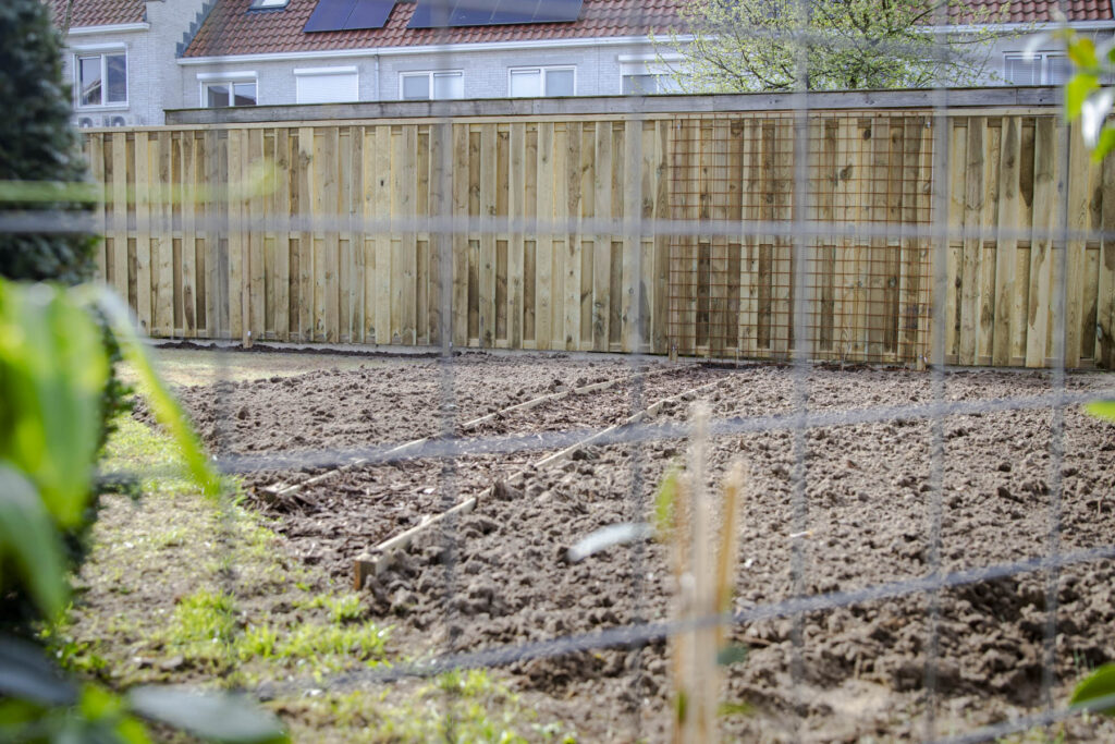 Foto van tuinaanleg moestuin.