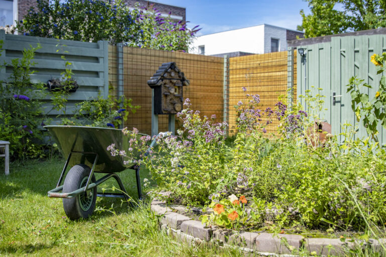 Eetbare en natuurlijke tuin met kruidencirkel en insectenhotel in Zwolle2025